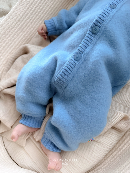Overall aus Merino-Wollfleece von Joha in Blau