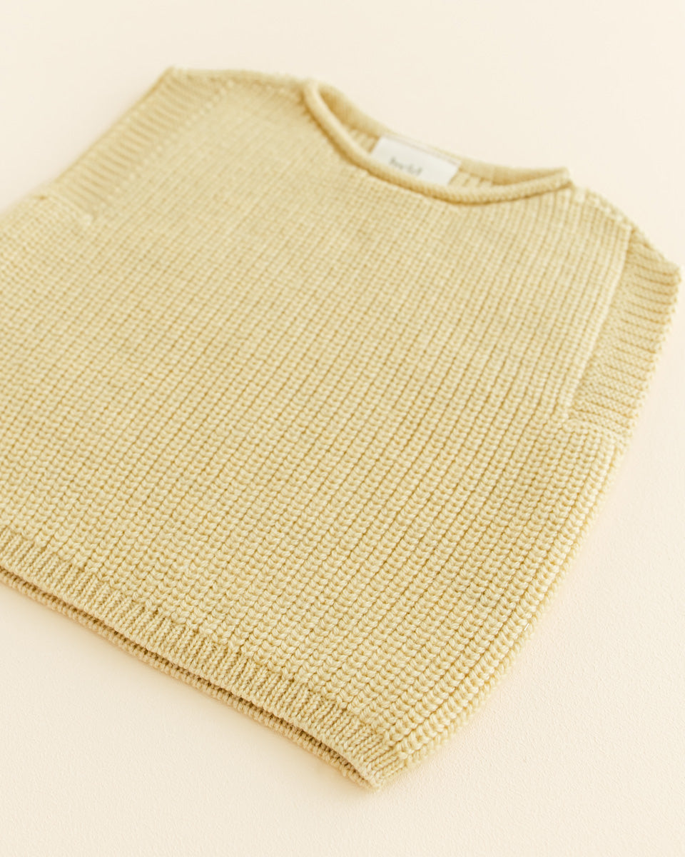 Merinowolle Pullunder ‚Vest Harvey‘ Light Yellow