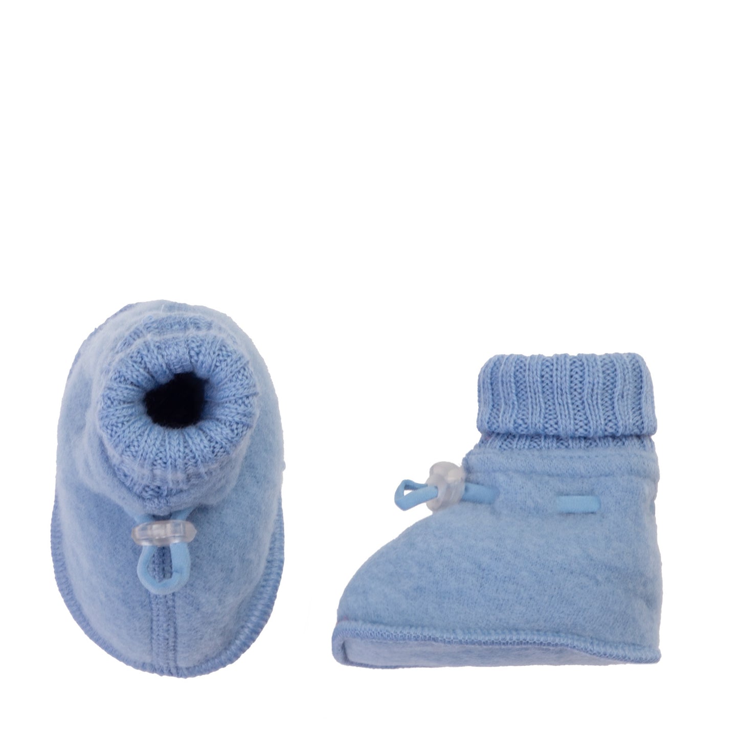 Merinowolle Fleece Booties | Blau