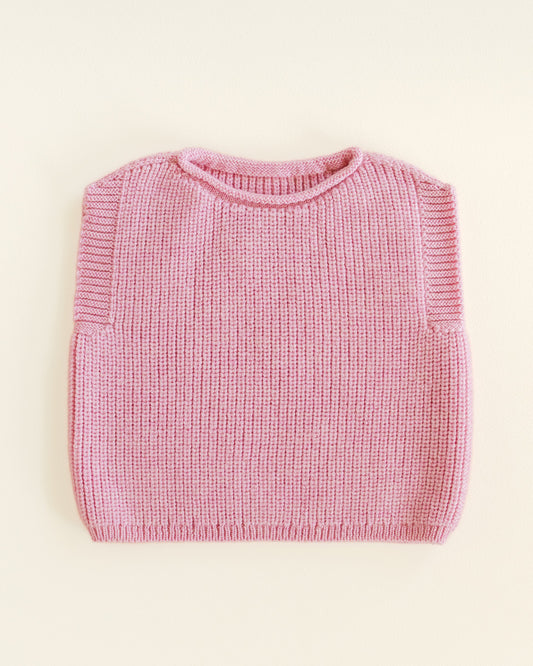 Merinowolle Pullunder ‚Vest Harvey‘ Cotton Candy