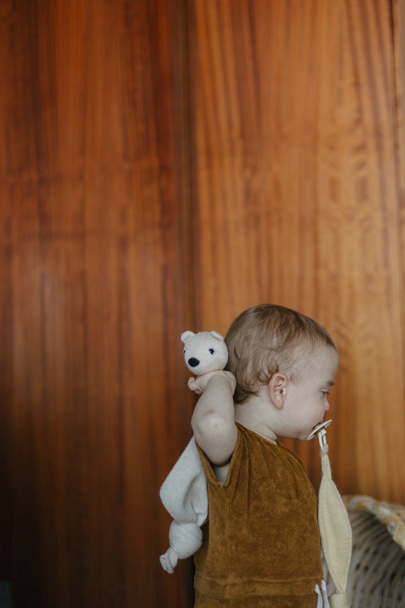 Schmusetuch 'Teddy Tokki Cream' Merinowool