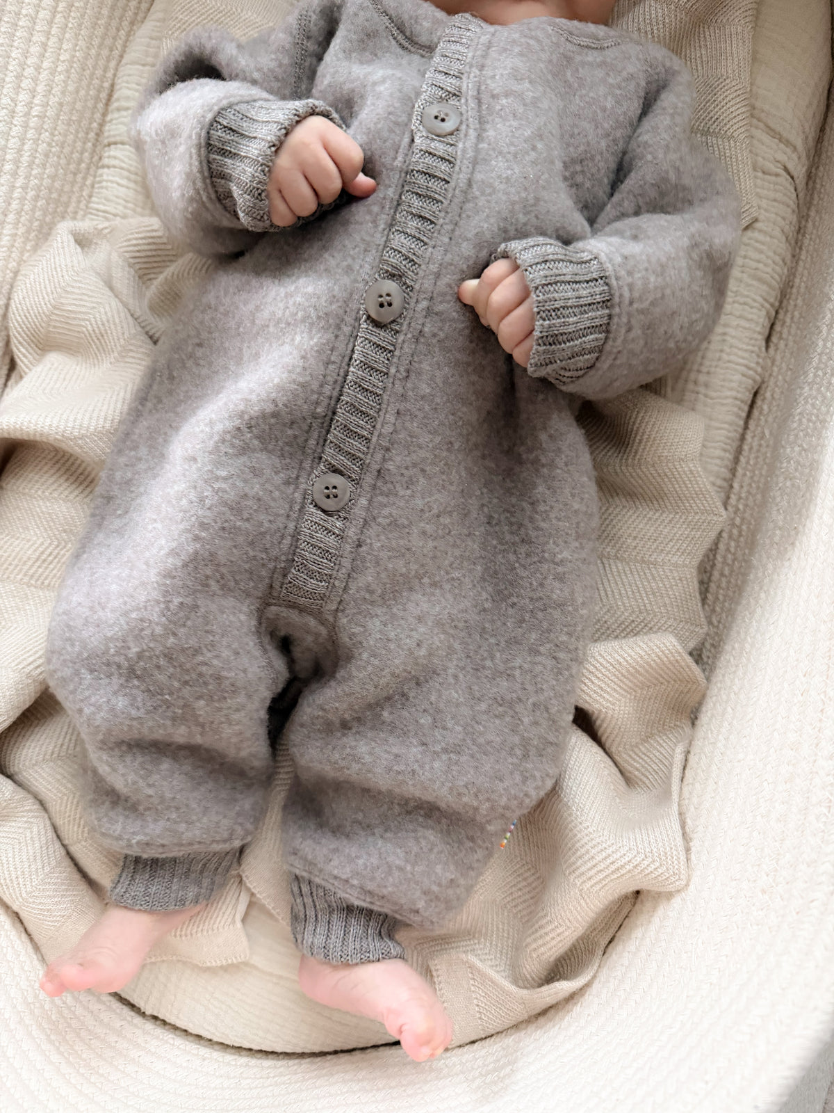 Joha Overall Merino-Wollfleece | Sesame Melange