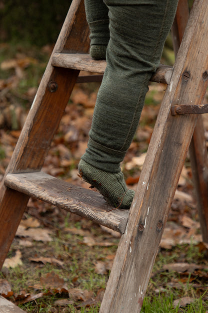 Merinowolle Leggings | Moosgrün