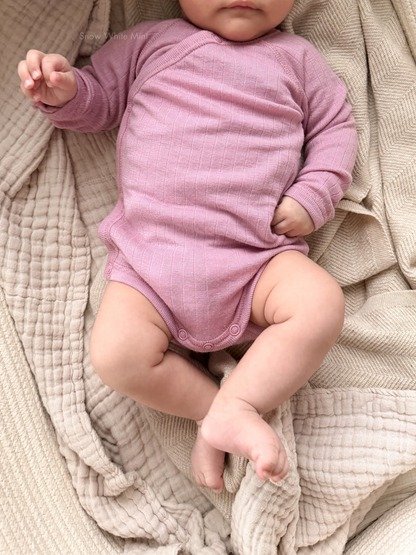 Joha Wickelbody Merinowolle | Alte Rose