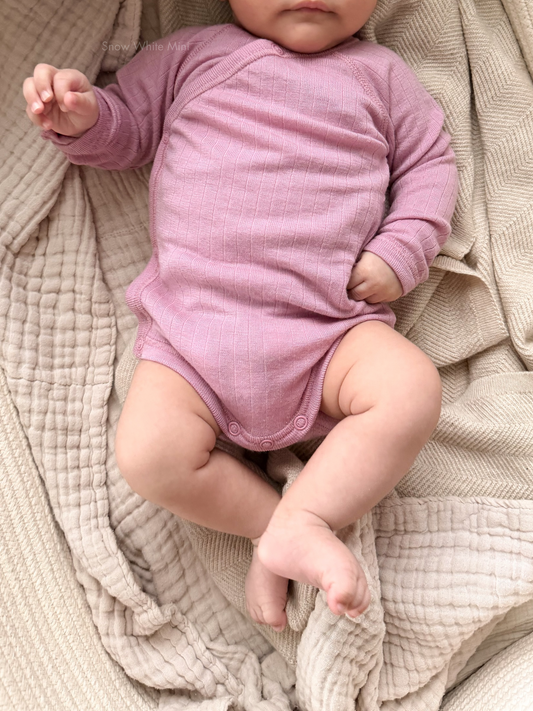 Joha Wickelbody Merinowolle | Alte Rose