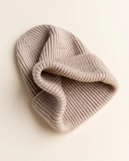 Merinowool Beanie Adult "Fonzie Sand"