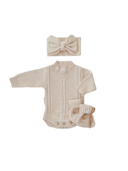 Heirloom Romper | Biscotti Fleck