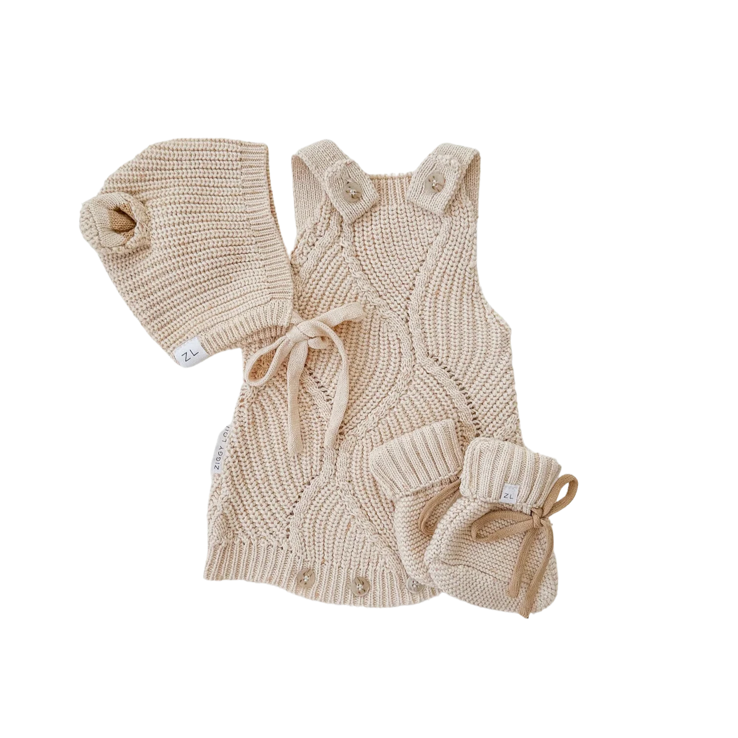 KNIT ROMPER | BISCOTTI FLECK