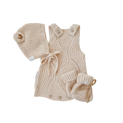 KNIT ROMPER | BISCOTTI FLECK