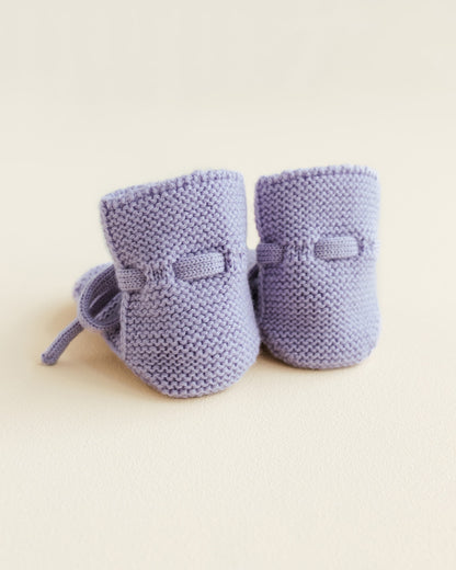 Hvid Strickschuhe Merinowolle ‚Booties‘ | Lilac