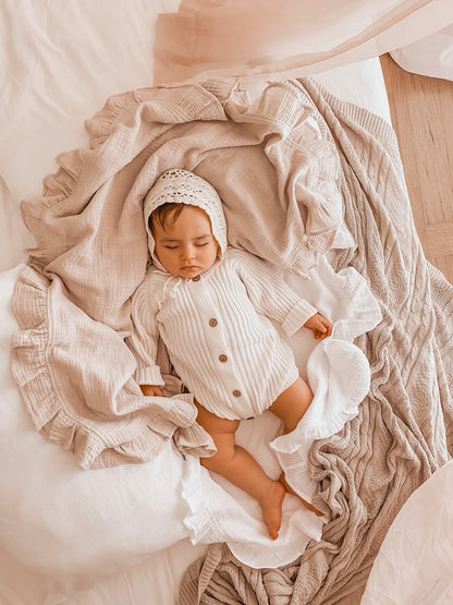 Ribbed Knit Onesie | Milk