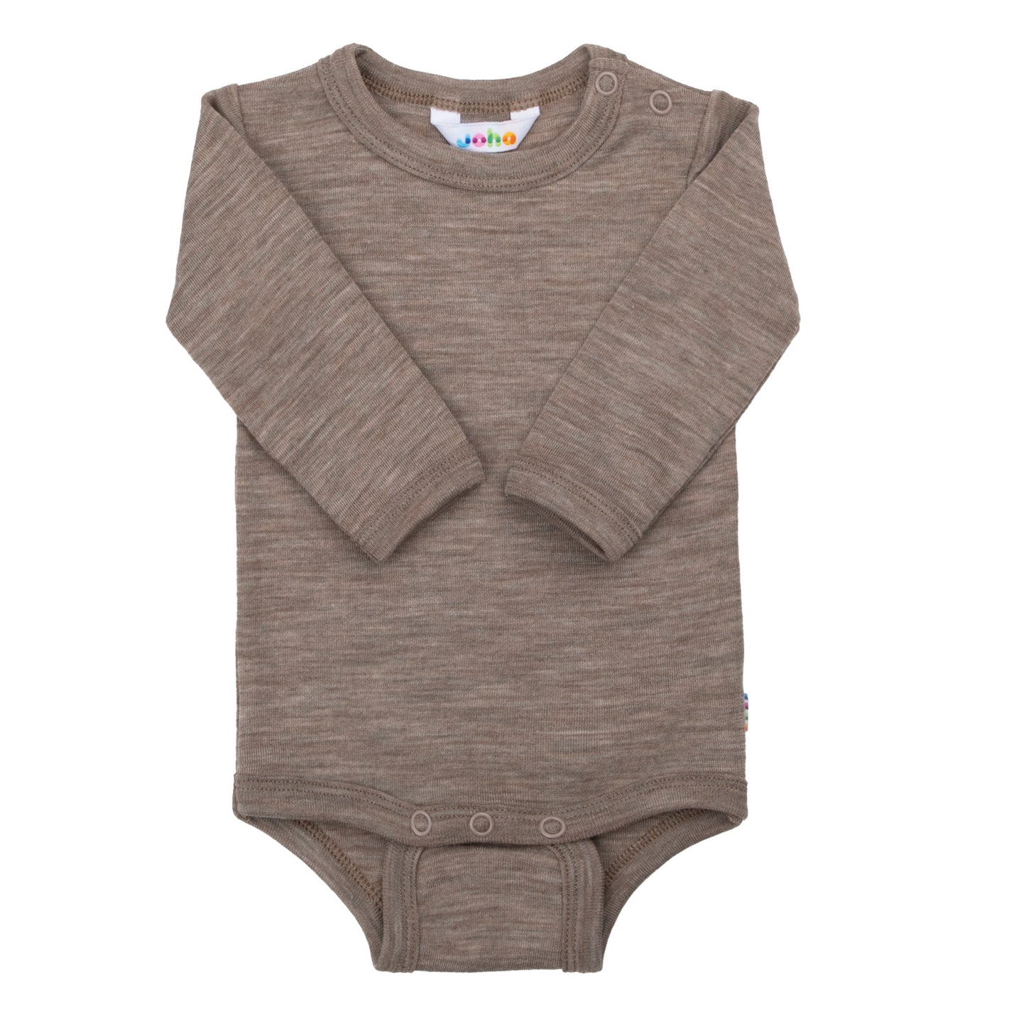 Merinowolle Seide Langarm Bodysuit | Beige Mel.
