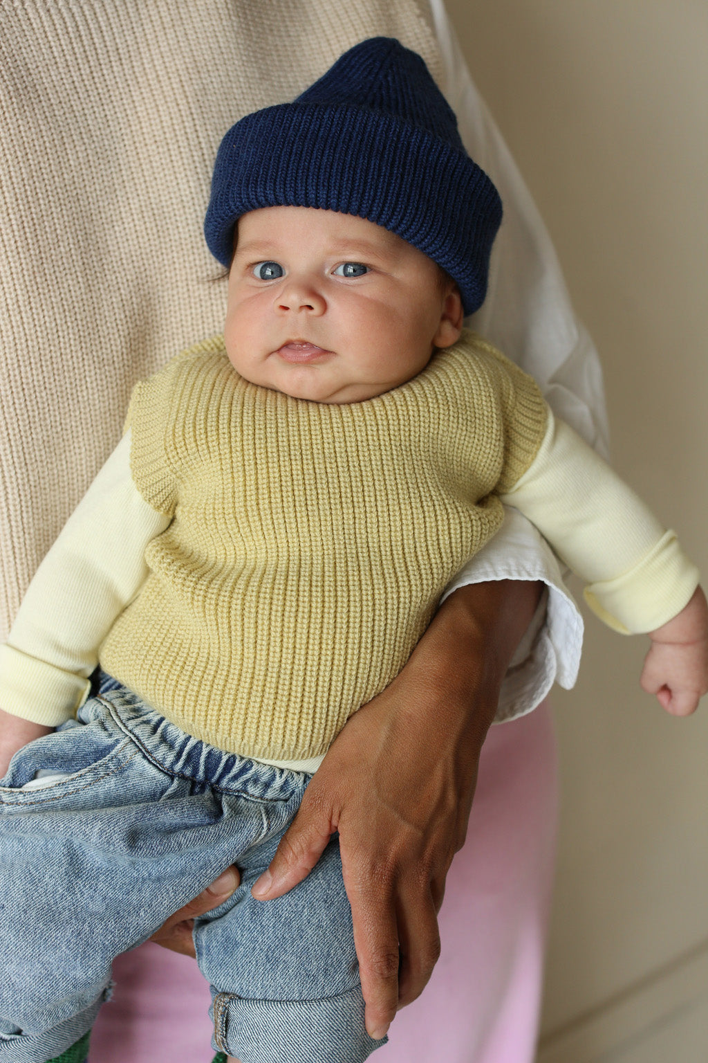 Merinowolle Pullunder ‚Vest Harvey‘ Light Yellow