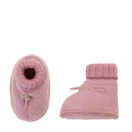 Merinowolle Fleece Booties | Alte Rose