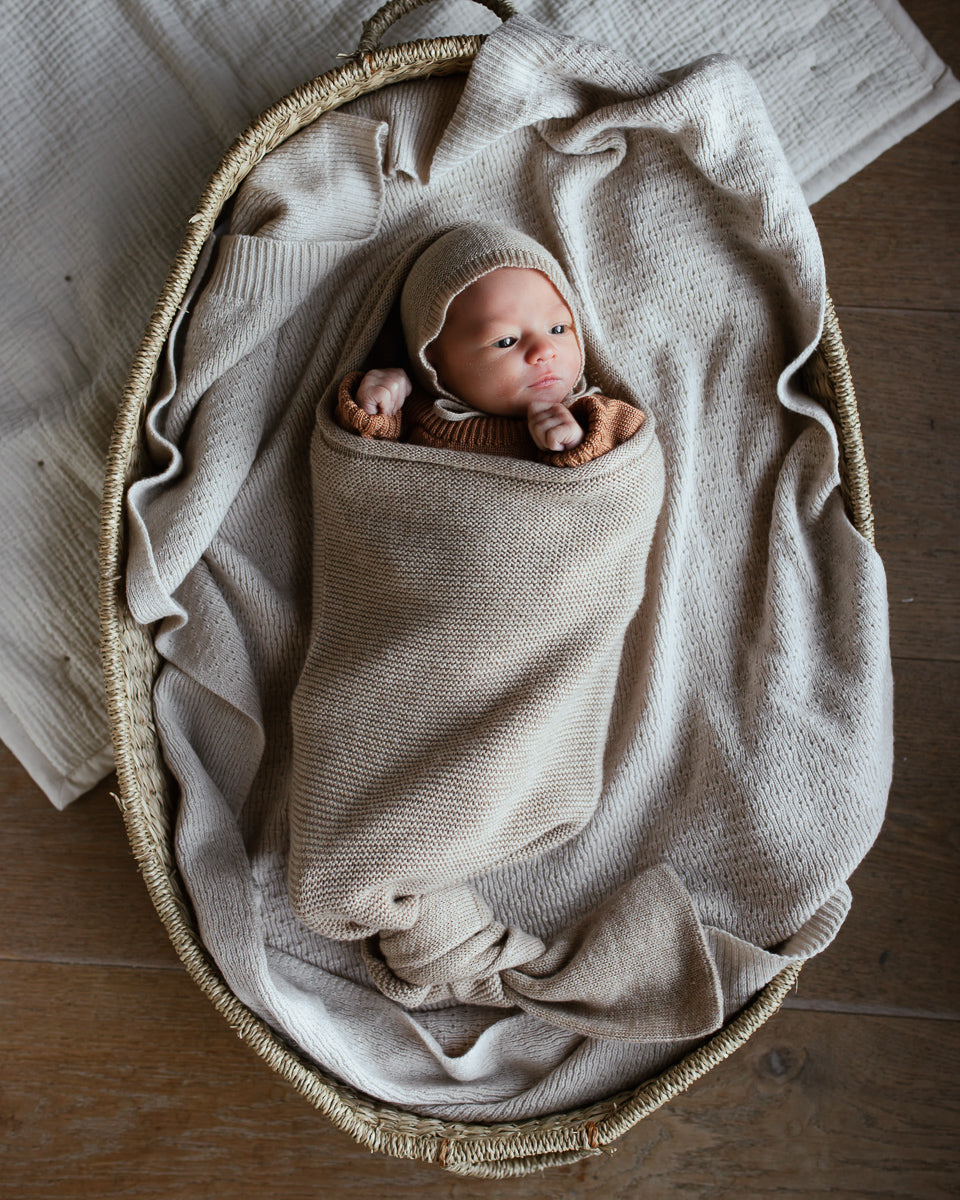 Swaddle 'Cocoon Sand' Merino wool