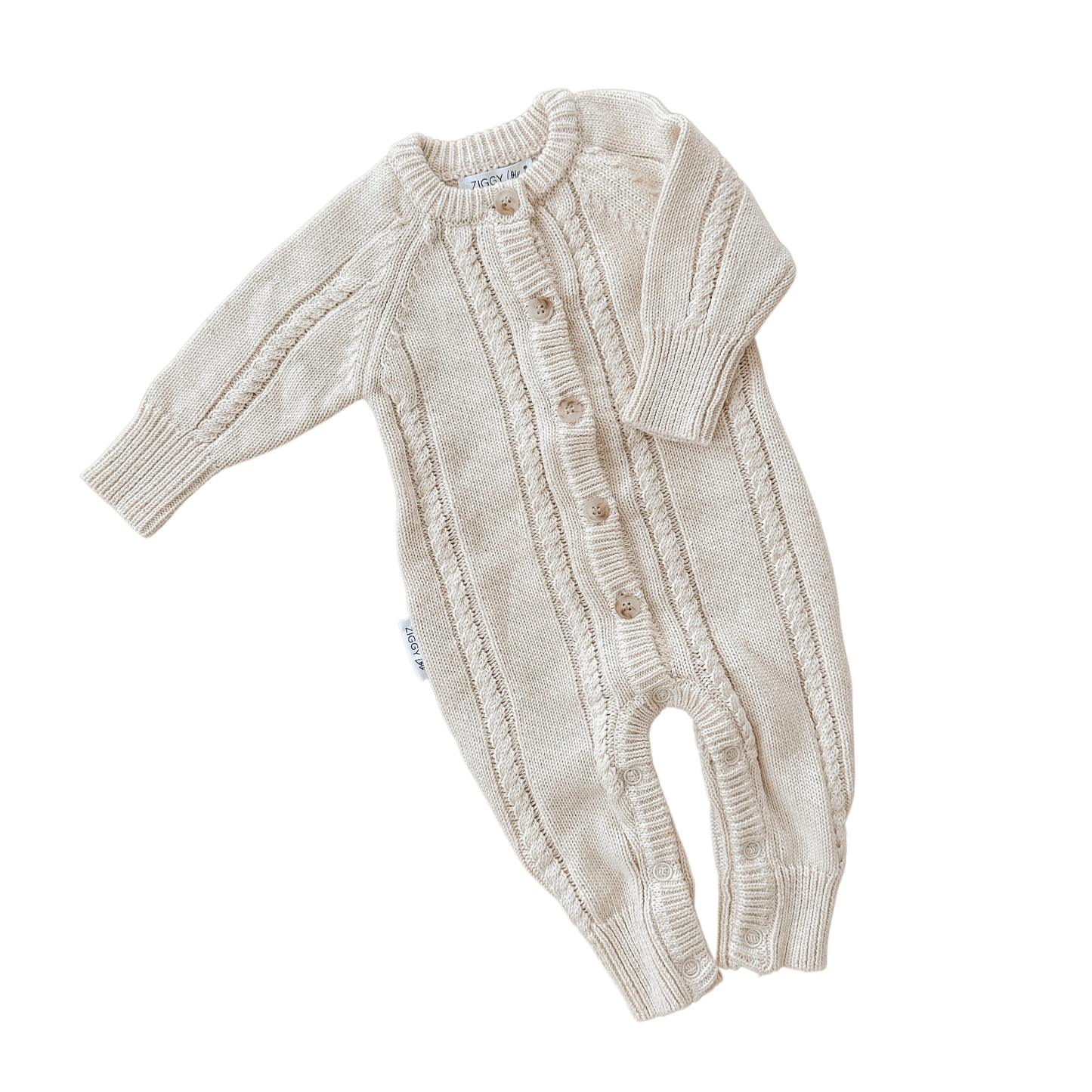 Classic Knit Romper | Biscotti Fleck