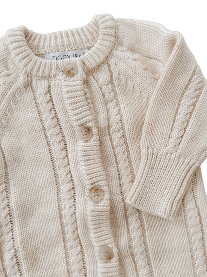 Classic Knit Romper | Biscotti Fleck