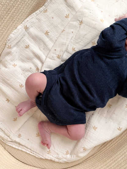 Joha Wickelbody Merinowolle Seide | Navy