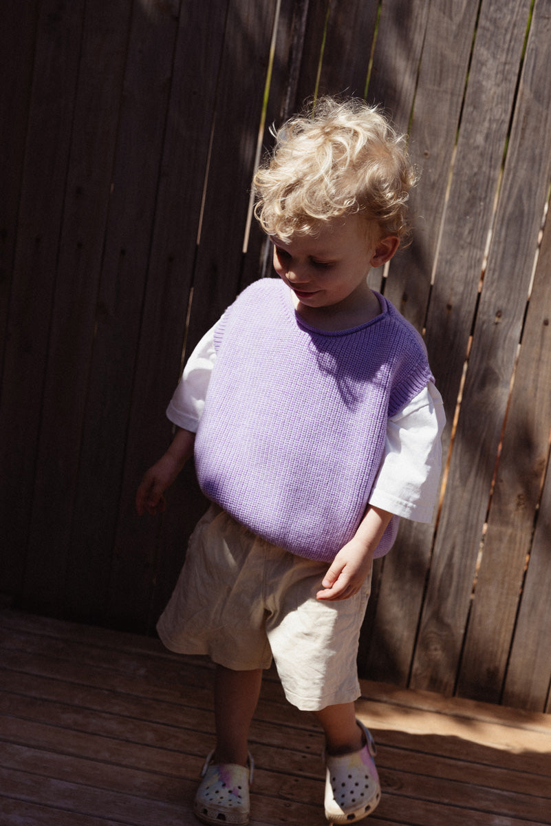 Merinowolle Pullunder ‚Vest Harvey‘ | Lilac