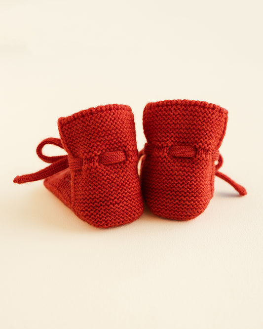 Hvid Strickschuhe Merinowolle ‚Booties‘ | Red