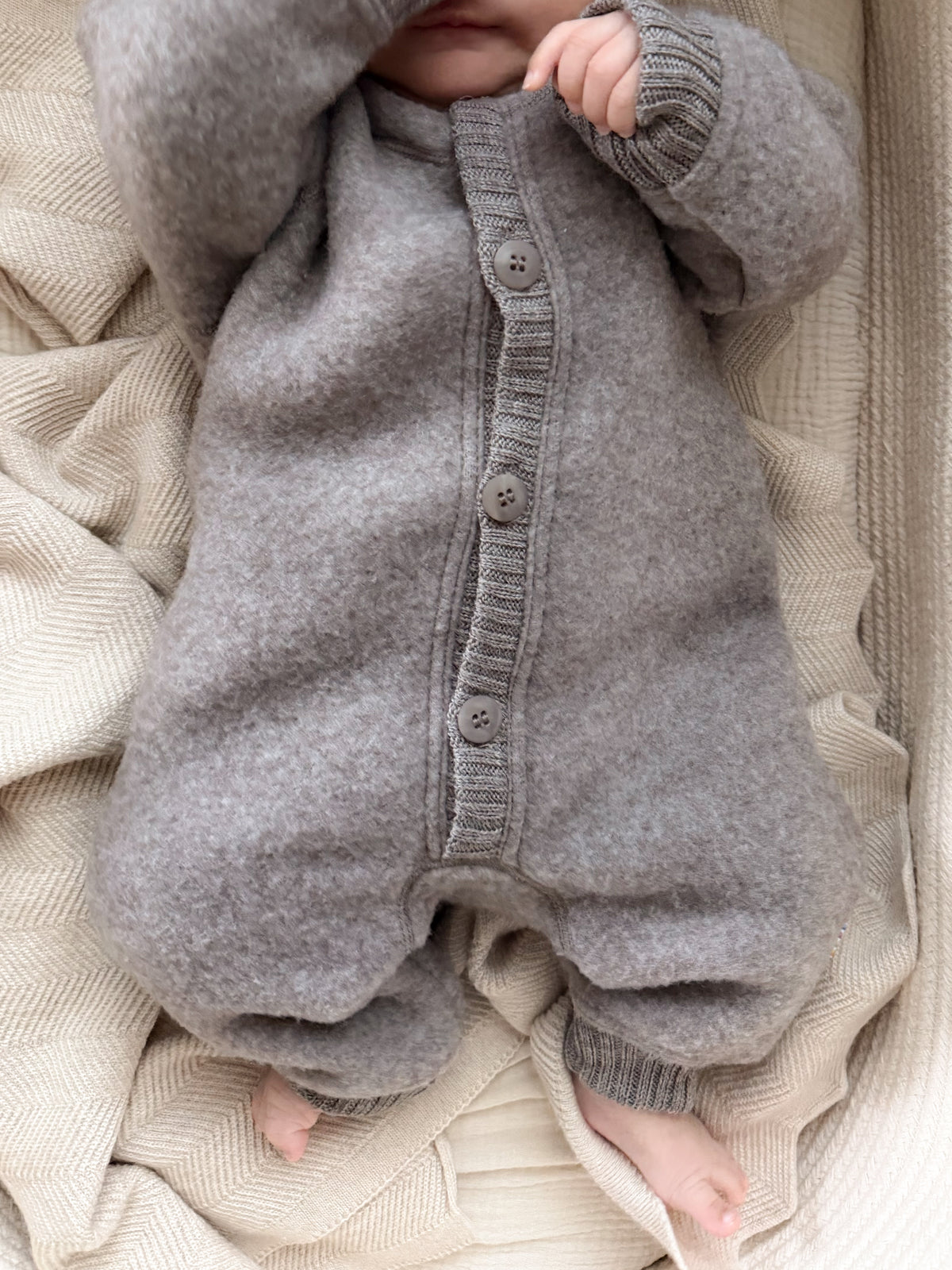Joha Overall Merino-Wollfleece | Sesame Melange