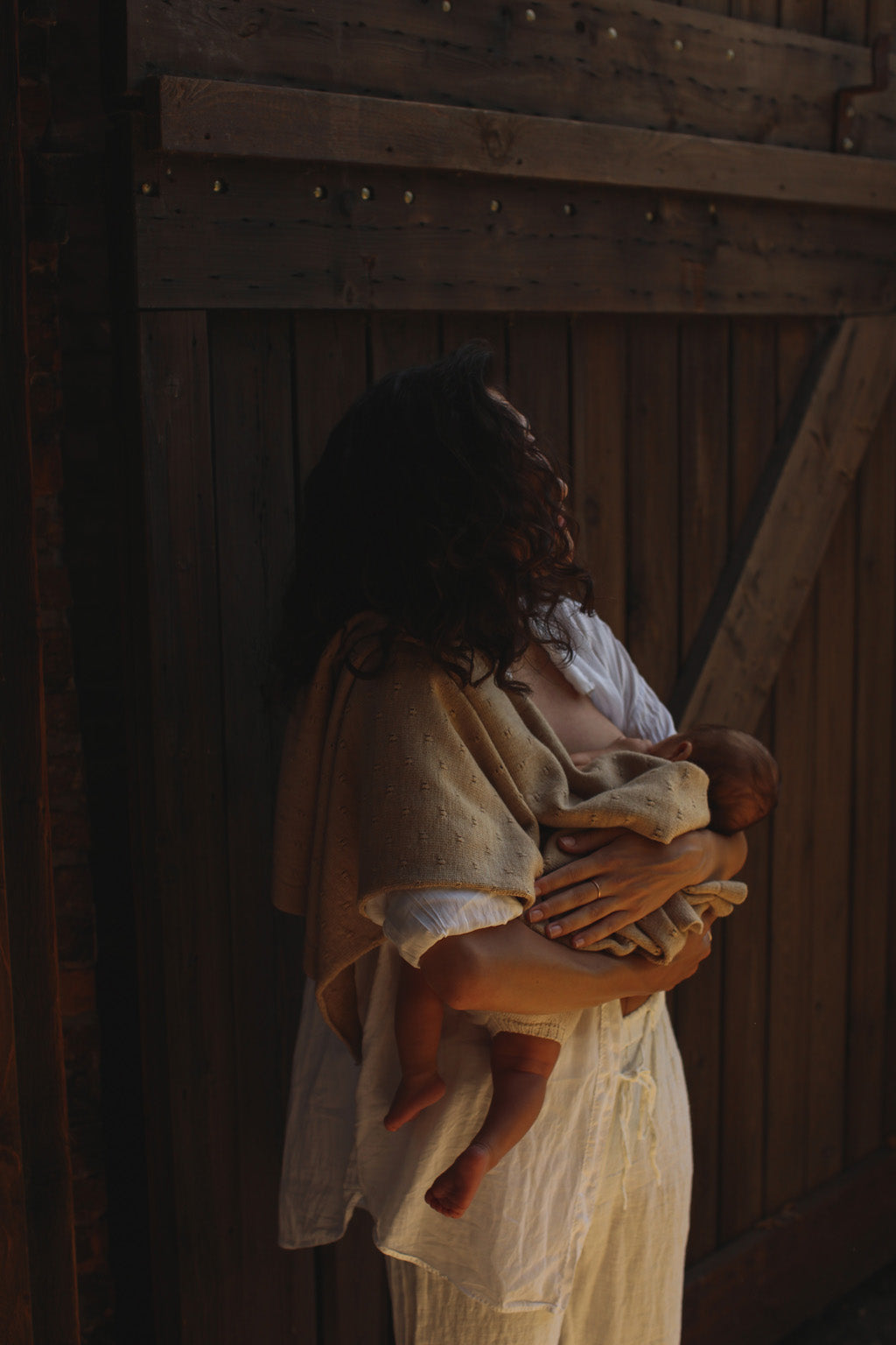 Merinowolle Strickdecke ‚Bibi Sand‘