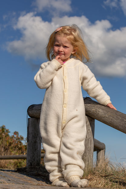 Soft Merinowolle Fleece Overall | Natur