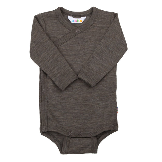 Merinowolle Seide Bodysuit | Dunkelbraun mel.