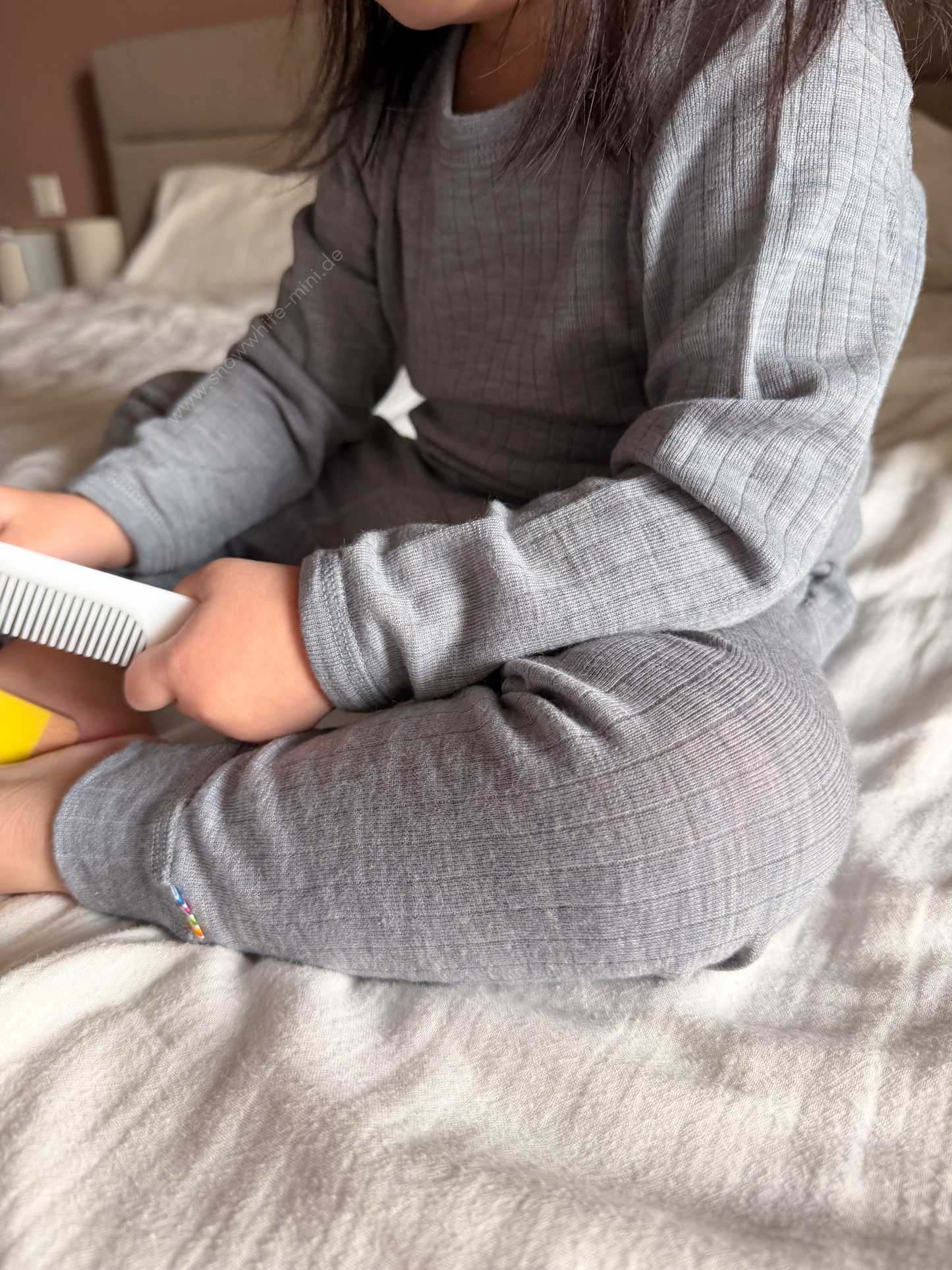 Merinowolle Leggings | Grey Melange