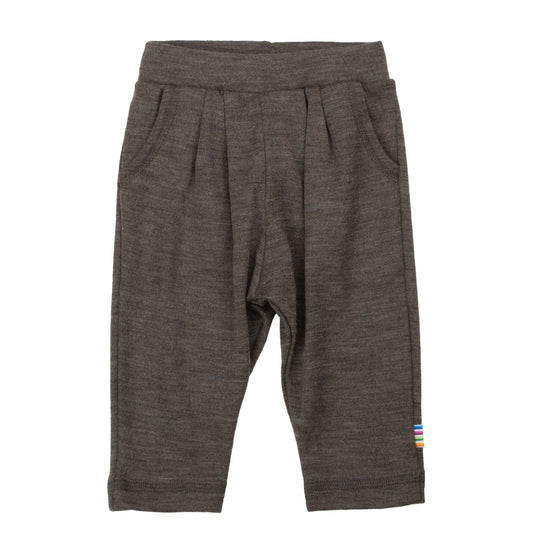 Merinowolle Seide Hose | Braun Mel.