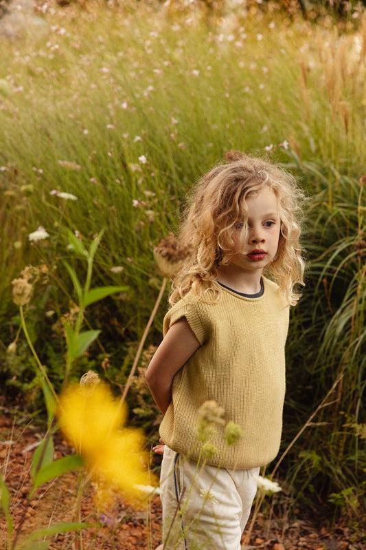 Merinowolle Pullunder ‚Vest Harvey‘ Light Yellow
