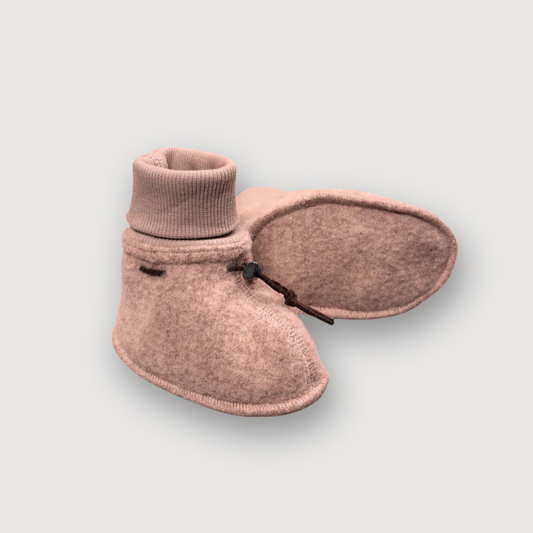 Merinowool Baby Booties | Biscuit