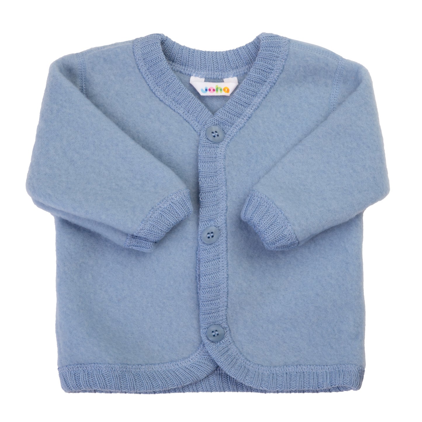Soft Merinowolle Fleece Jacke | Blau