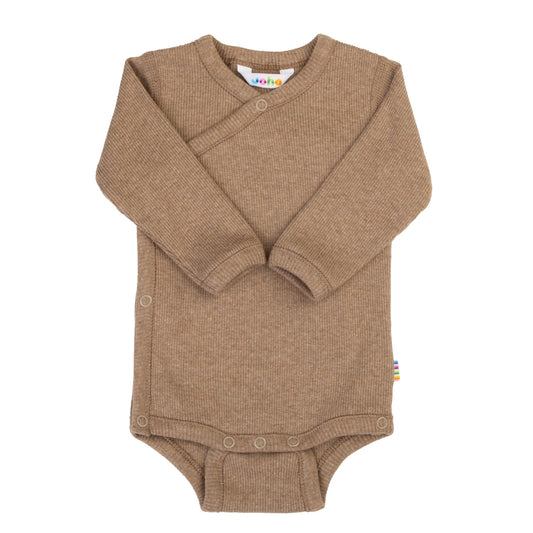 Wickel-Bodysuit Bio-Baumwolle kbA | Dunkelbeige