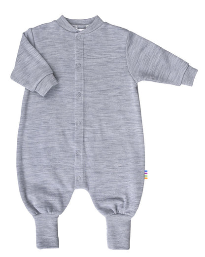 Strampler aus Merinowolle von Joha in Grey Melange
