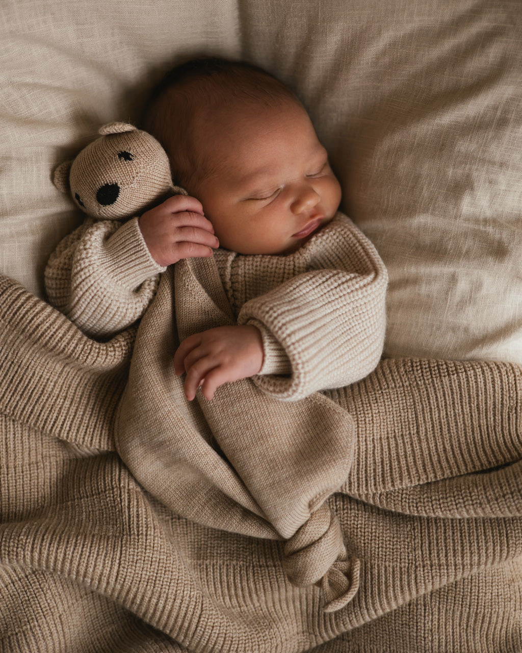 Schmusetuch 'Teddy Tokki Sand' Merinowool