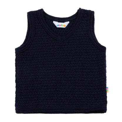 Joha Merinowolle Weste | Navy