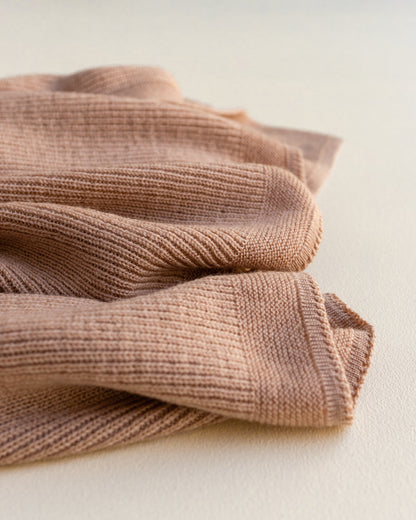 Merinowool Knit Blanket „Felix Rose“