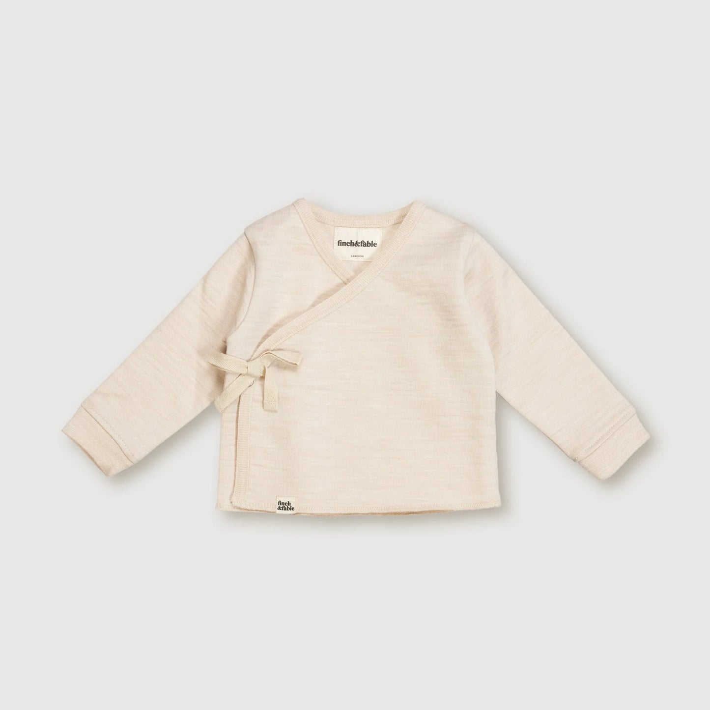 Merinowool Fleece Wickelcardigan | Oat
