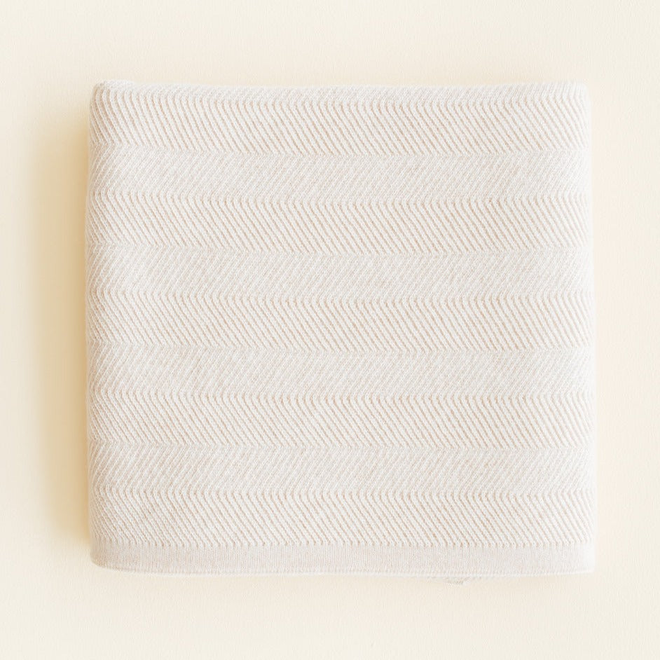 Hvid Strickdecke Merinowolle ‚Freddie‘ | Cream