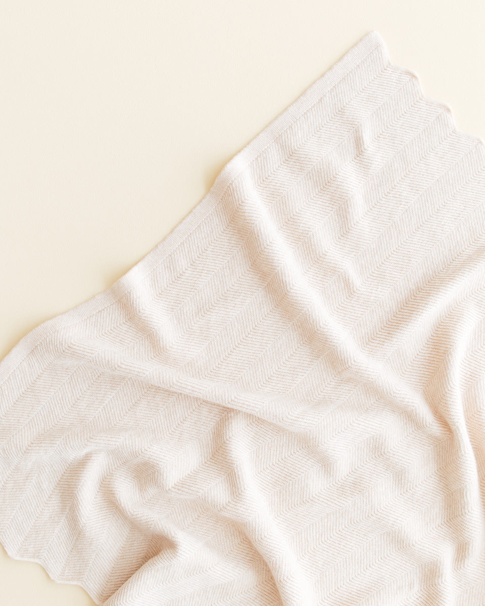 Hvid Strickdecke Merinowolle ‚Freddie‘ | Cream