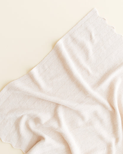 Hvid Strickdecke Merinowolle ‚Freddie‘ | Cream