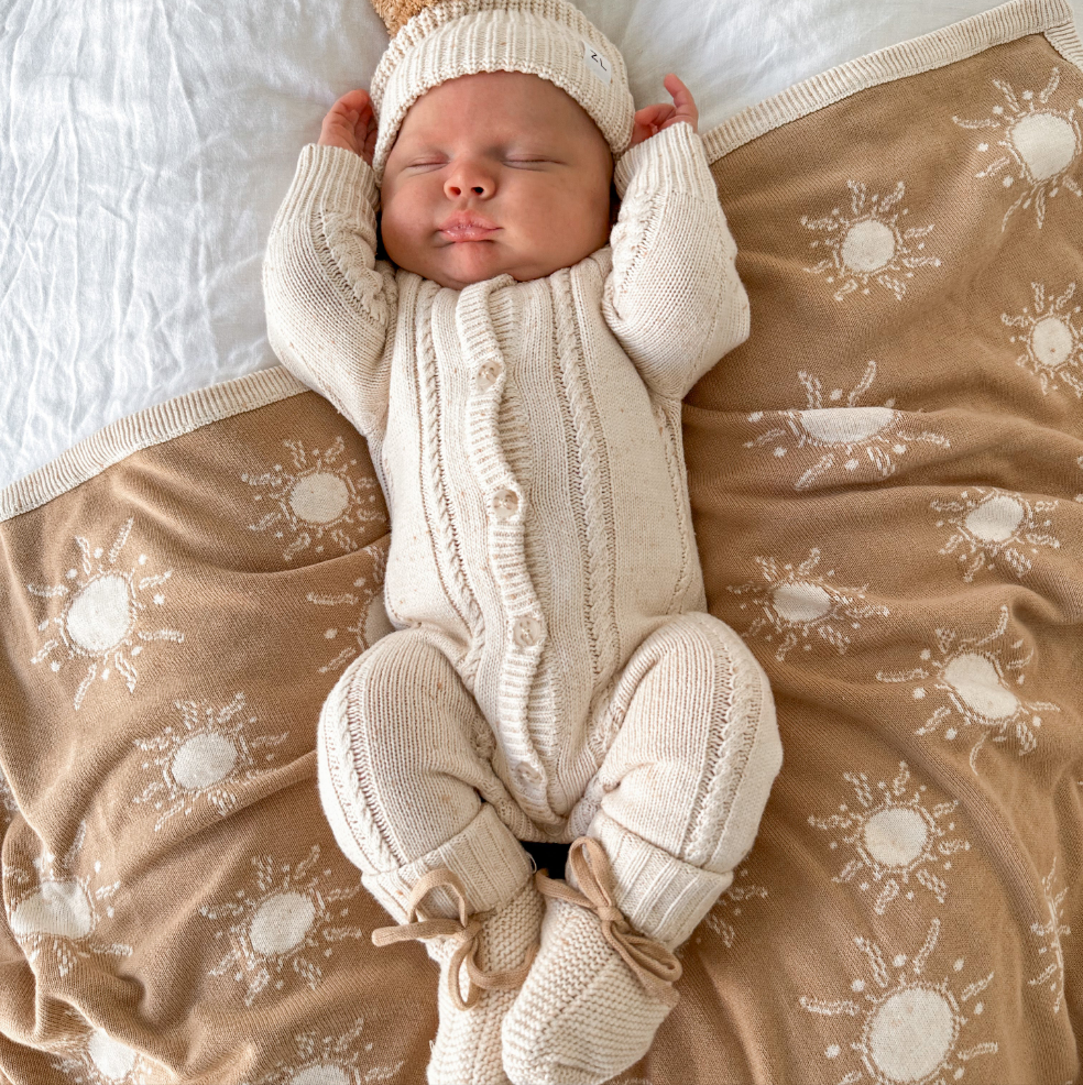 Classic Knit Romper | Biscotti Fleck