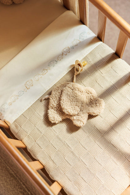 Strickdecke Box Knit | Warm Sand | GOTS 100x75cm