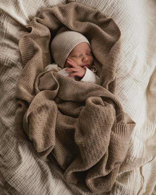 Merino wool blanket 'Dora' | sand