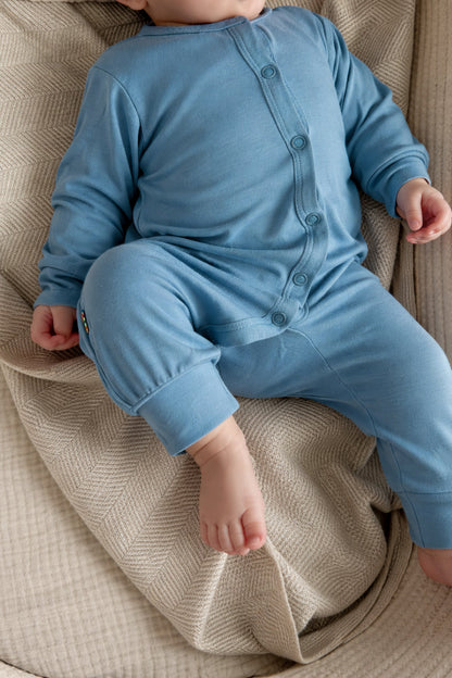 Bio-Bambus/Viskose Strampler | Blau