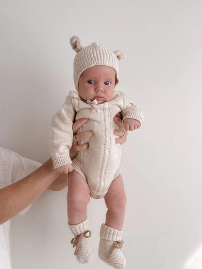 Heirloom Romper | Biscotti Fleck