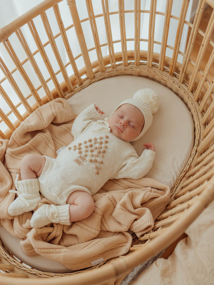 Knit Blanket | Sand Fleck