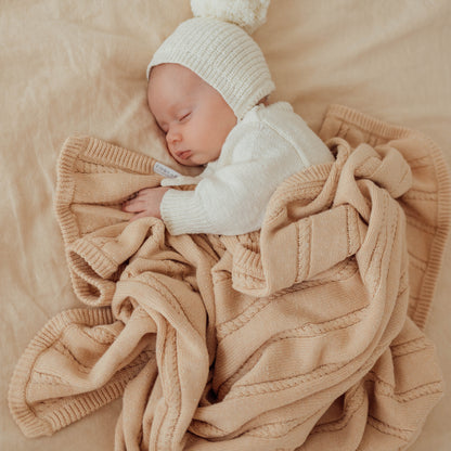 Knit Blanket | Sand Fleck