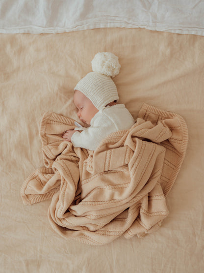 Knit Blanket | Sand Fleck